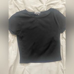 PRINCESS POLLY CLASSIC CROP TEE BLACK